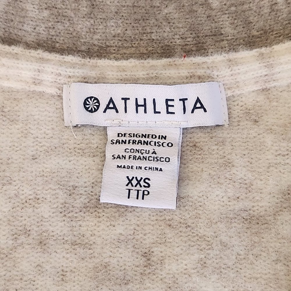 NWT Athleta Merino Blend Westlake Textured Cardigan Toasted Brown - Picture 3 of 14
